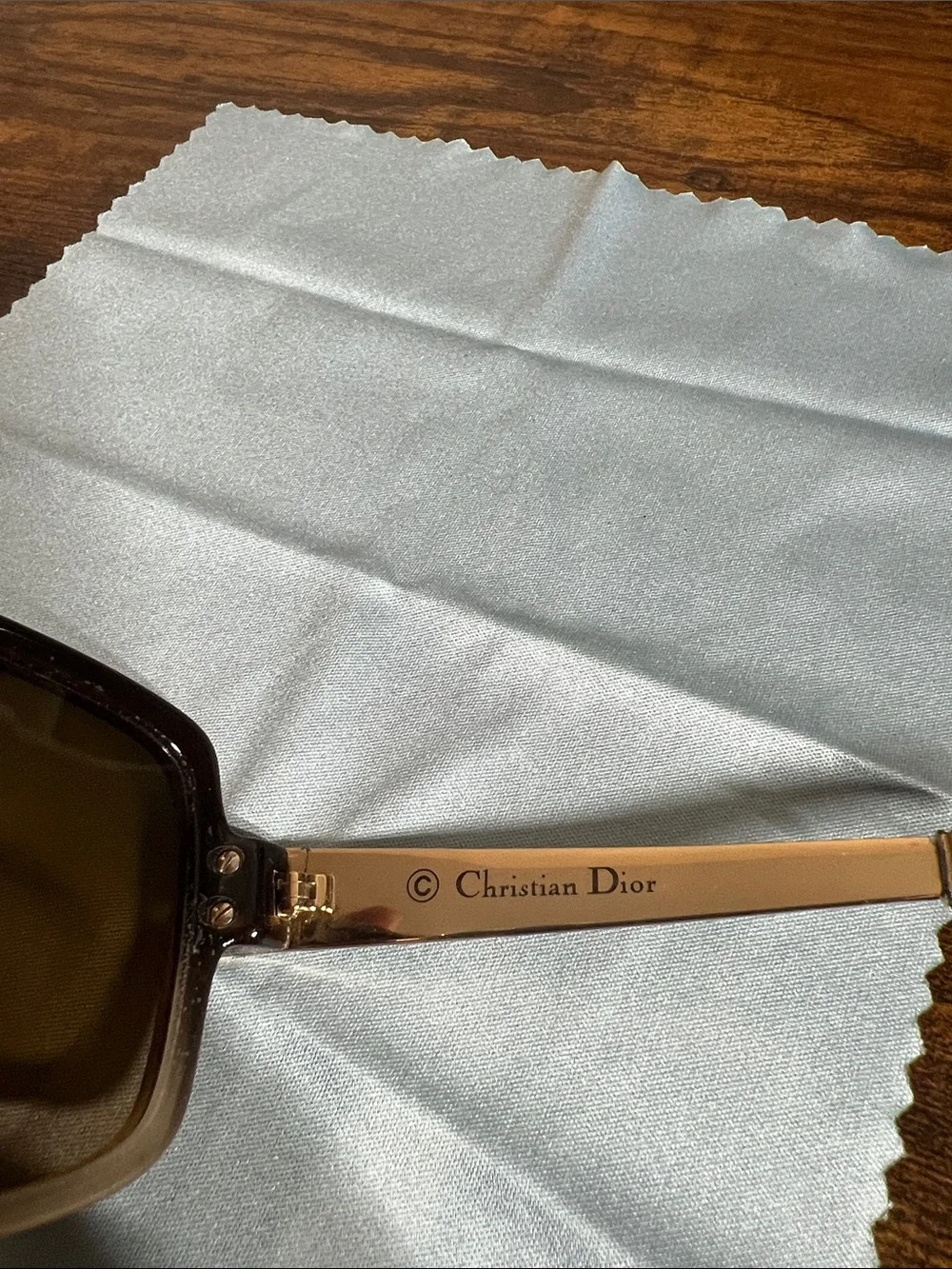 Dior Black Sunglasses with Gold Temples